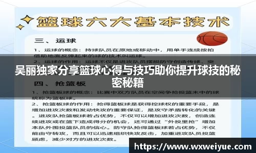 吴丽独家分享篮球心得与技巧助你提升球技的秘密秘籍