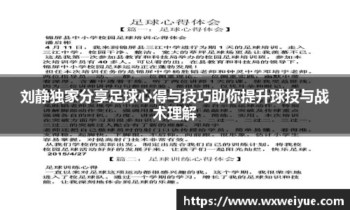 刘静独家分享足球心得与技巧助你提升球技与战术理解